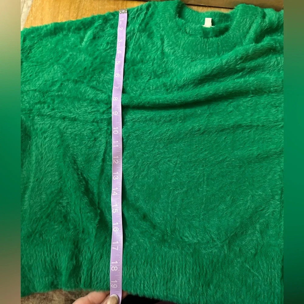 NWT- Aerie Flurry Oversized Crew Sweater- Kelly‎ green- small